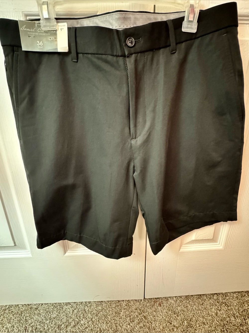NWT Daniel Cremieux  Men's Black Performance Shorts, 36”